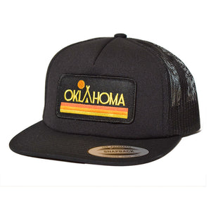 Oklahoma Native Sunset Trucker Hat Black